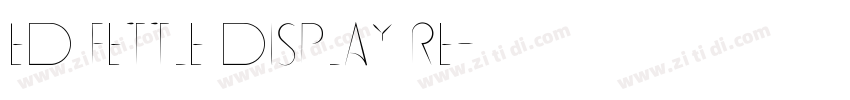 ED Fettle Display Re字体转换